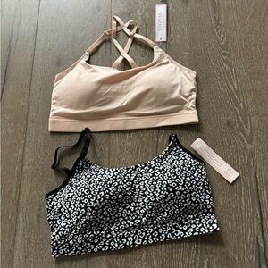 Women's 2-pack bras- Beige and Black Leopard Print